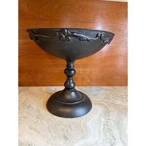 Decorative Black Metal Centerpiece Bowl